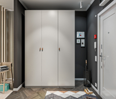 Шкафы распашные, Шкаф 3-х дверный МАКС Серый перламутровый